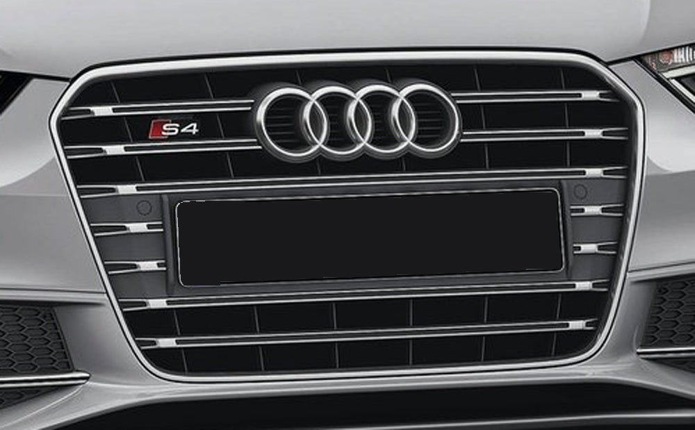 Rieger Kühlergrill Audi S4 (B8) platinumgrau,inkl S4-Logo für Audi A4 (B8/B81) Avant
