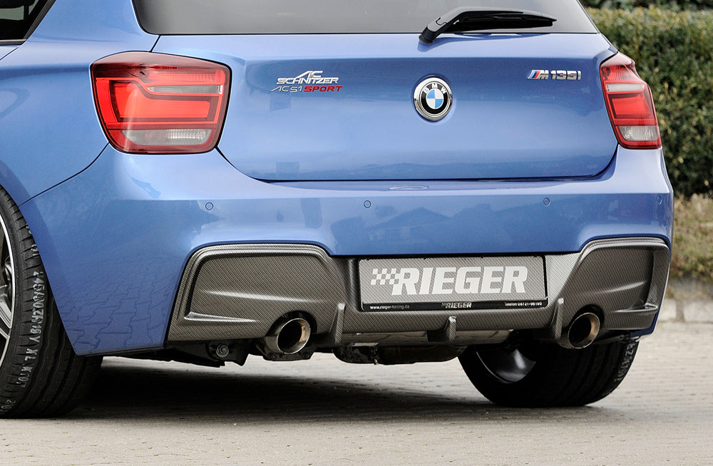 Rieger M-Paket Heckschürze ohne Heckeinsatz für BMW 1er F20  (1K4) Lim. / 4-tür.