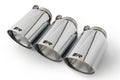 Remus Endrohr Set3 Endrohre : 102 mm schräg, straight gut, verchromt, mit einstellbarem Kugelanschluss für _Endrohre 3 Endrohre gerade | EG-Gutachten/