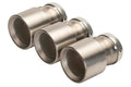 Remus Endrohr-Set mit 3 Titan-Endrohren One-Piece-Technology   100 mm  gebürstet (L=140mm, 33g),inkl. Volltitan-Schelle und Titan-Schraube für _Endroh