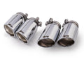 Remus Endrohr-Set links/rechts je 2 Endrohre   84 mm schräg  verchromt, mit einstellbarem Kugelanschluss für _Endrohre 4 Endrohre schräg | EG-Gutachte