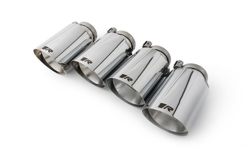 Remus Endrohr Set li/re je 2 Endrohre : 102 mm schräg, straight cut, verchromt, mit einstellbarem Kugelanschluss für _Endrohre 4 Endrohre schräg | EG-