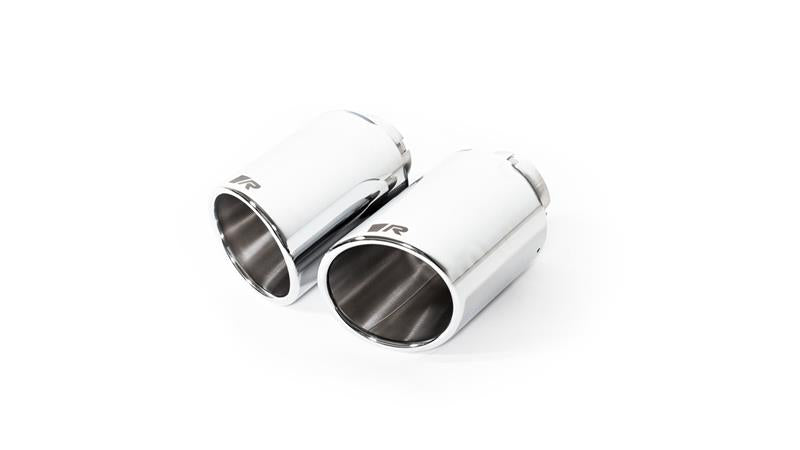 Remus Endrohr Set li/re je 2 Endrohre : 102 mm schräg/schräg, verchromt, mit einstellbarem Kugelanschluss für _Endrohre 4 Endrohre | EG-Gutachten/ABE