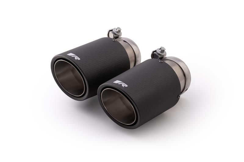 Remus Endrohr Set li/re je 2 Carbon Endrohre : 84 mm schräg, Innenaufbau Titan, mit einstellbarem Kugelanschluss für _Endrohre 4 Endrohre schräg | EG-