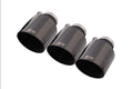 Remus Endrohr-Set 3 Endrohre   102 mm schräg, straight gut, blackchrome, (L=145mm), mit einstellbarem Kugelanschluss für _Endrohre 3 Endrohre schräg |