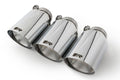 Remus Endrohr-Set 3 Endrohre   102 mm schräg, straight gut, verchromt, (L=145mm), mit einstellbarem Kugelanschluss für _Endrohre 3 Endrohre schräg | E