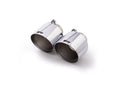 Remus Endrohr-Set li/re je 2 Endrohre   115 mm schräg (L = 145 mm) verchromt, lasergraviert, mit einstellbarem Kugelanschluss für _Endrohre 4 Endrohre