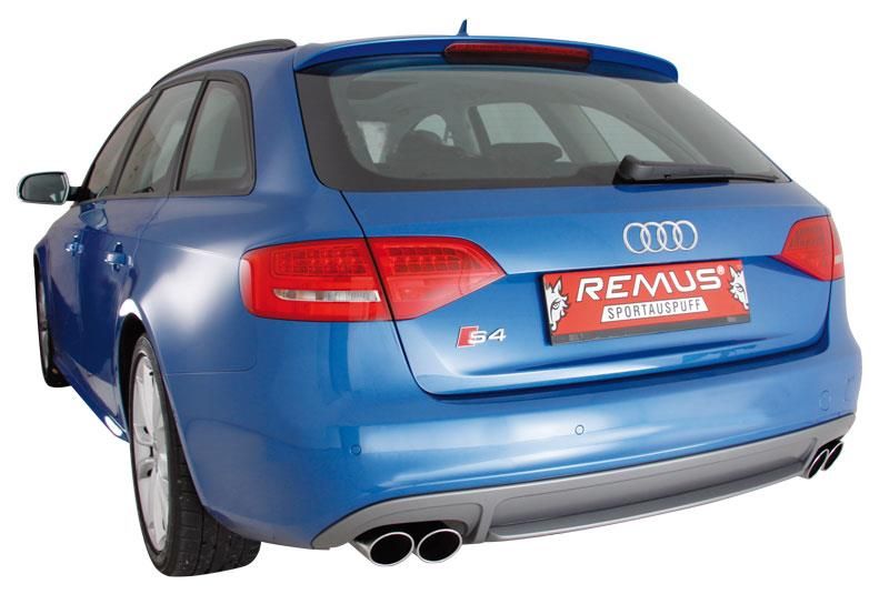 Remus Sportschalldämpfer rechts mit 2 Endrohren Ø 84 mm schräg für Audi S5 3,0l 245kW Quattro (4WD) | EG-Gutachten/ABE
