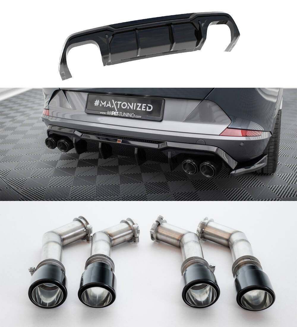 Maxton Design Diffusor Heck Ansatz V.3 passend für + Endrohre passend für Cupra Formentor VZ Mk1 / Mk1 Facelift