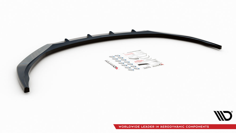 Maxton Design Street+ Spoilerlippe Front Ansatz V.2 passend für Opel Insignia Mk2 schwarz Hochglanz