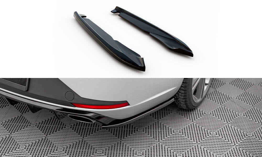 Maxton Design Heck Ansatz Flaps Diffusor V.2 passend für Seat Leon Cupra Sportstourer Mk3 schwarz Hochglanz