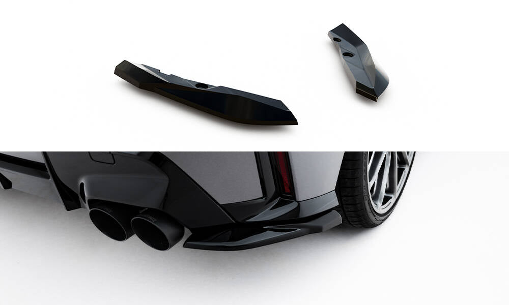 Maxton Design Heck Ansatz Flaps Diffusor V.4 passend für BMW M135i F70 schwarz Hochglanz