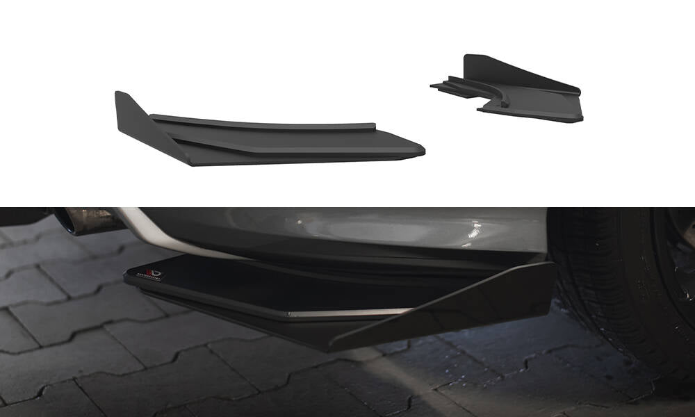 Maxton Design Street Pro Heck Ansatz Flaps Diffusor + Flaps passend für Audi S3 Limousine 8V schwarz Hochglanz