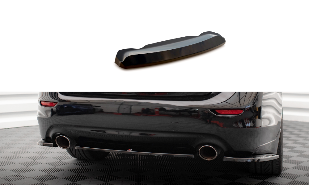 Maxton Design Heckansatz Infiniti Q50 S Mk1 schwarz Hochglanz für Infiniti Q50 Mk1