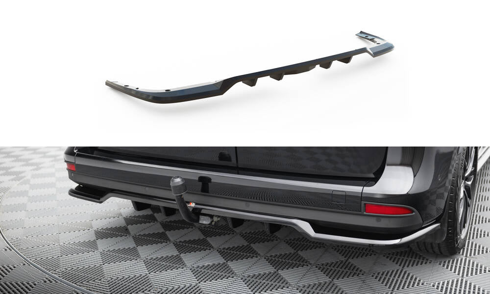 Maxton Design Street+ Mittlerer Diffusor RACE passend für Mercedes-Benz T W420 schwarz Hochglanz