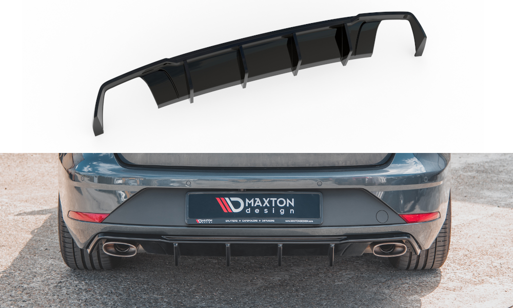 Maxton Design Diffusor Heck Ansatz V.2 passend für Seat Leon Cupra ST Mk3 FL