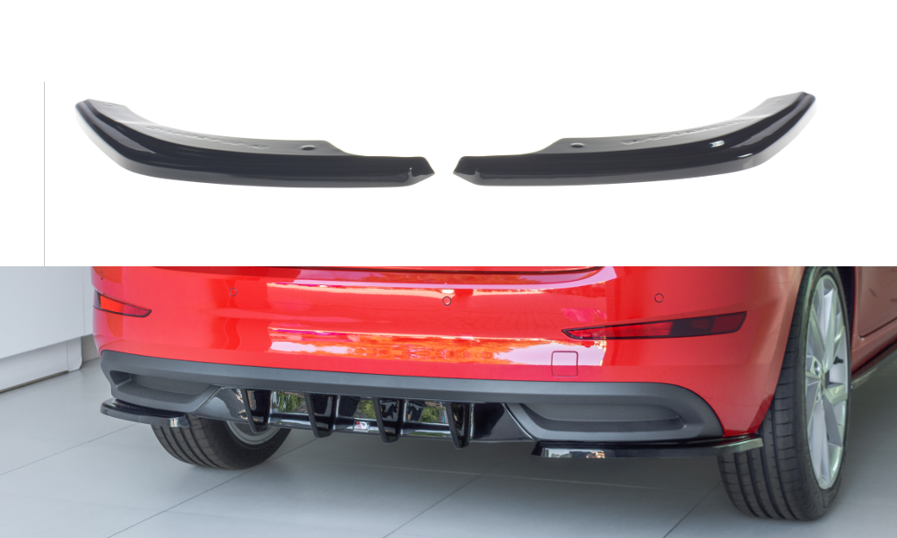Maxton Design Heck Ansatz Flaps Diffusor passend für Skoda Scala schwarz Hochglanz