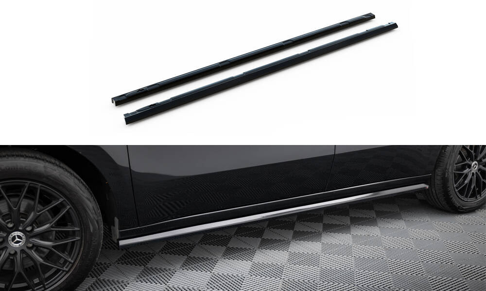Maxton Design Street+ Seitenschweller Leisten passend für Mercedes-Benz T W420 schwarz Hochglanz