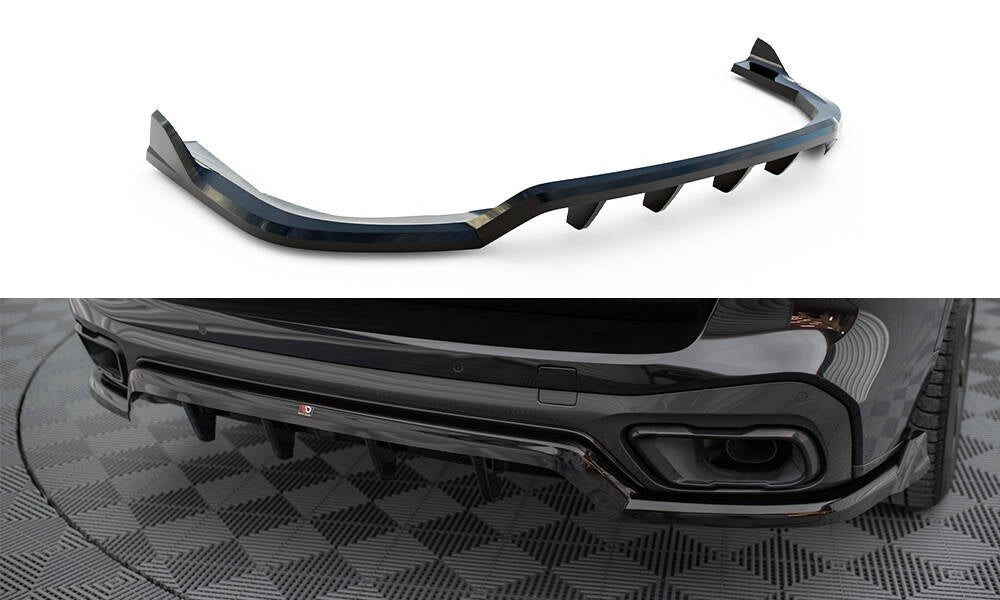 Maxton Design Street+ Mittlerer Diffusor RACE passend für BMW X5 M-Paket G05 schwarz Hochglanz