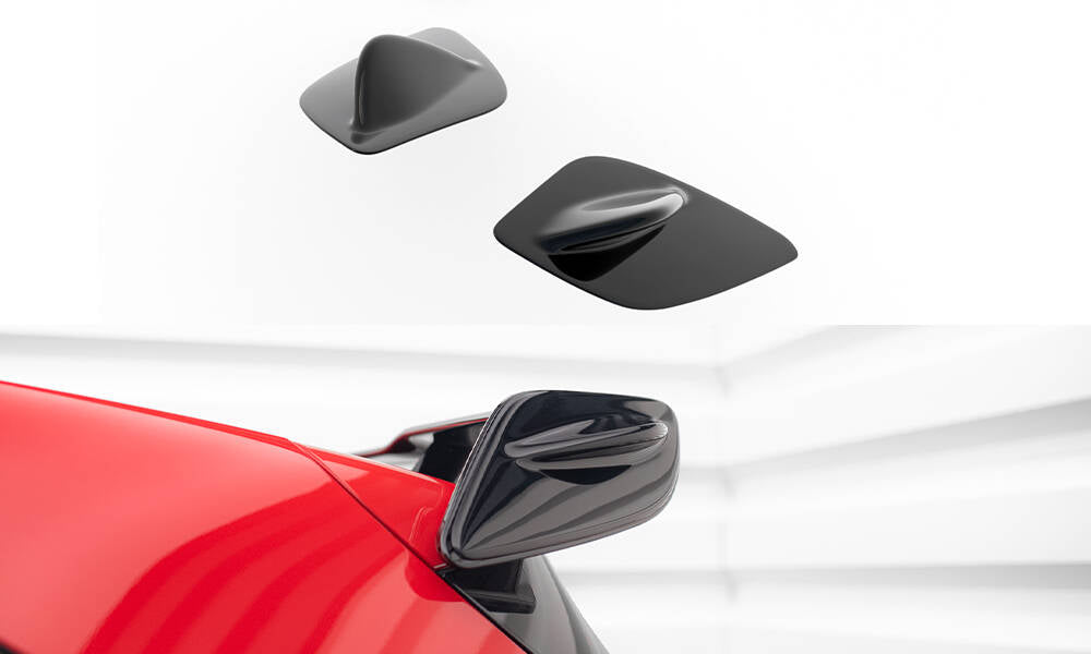 Maxton Design Spoiler Seiten Erweiterung Mercedes A W176 AMG Facelift schwarz Hochglanz für Mercedes-Benz A Klasse W176 FL