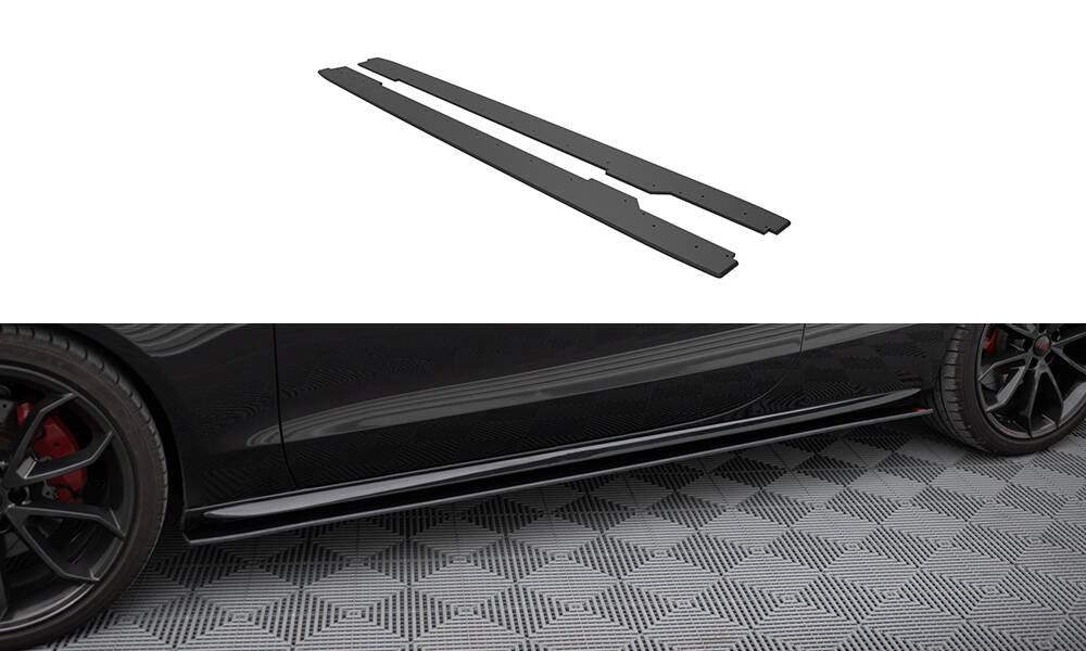 Maxton Design Street Pro Street+ Seitenschweller Leisten passend für Audi A5 / A5 S-Line / S5 Coupe / Cabrio 8T / 8T Facelift