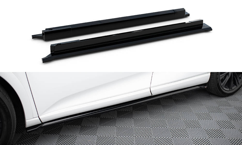 Maxton Design Street+ Seitenschweller Leisten passend für Lexus RX F-Sport Mk5 schwarz Hochglanz