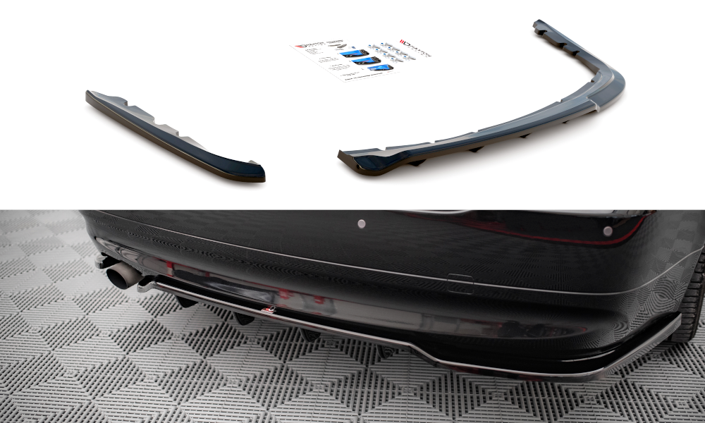 Maxton Design Street+ Mittlerer Diffusor RACE passend für BMW 3er Limousine E90 schwarz Hochglanz