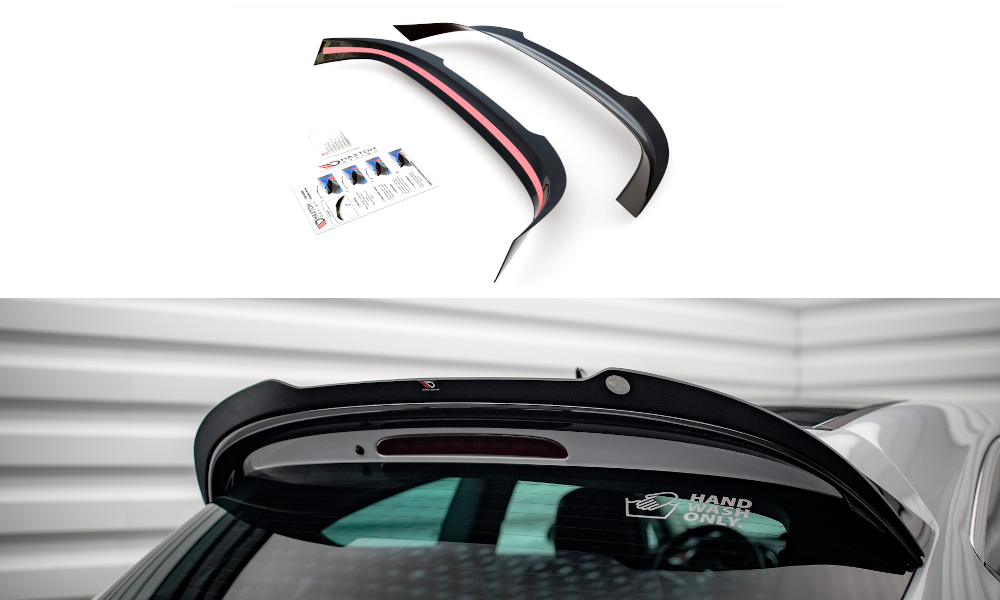 Maxton Design Spoiler CAP passend für Opel Astra GTC OPC-Line J schwarz Hochglanz