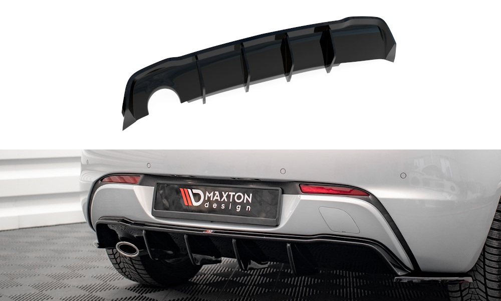Maxton Design Diffusor Heck Ansatz passend für Opel Astra GTC OPC-Line J (Einzelauspuff li.) schwarz Hochglanz