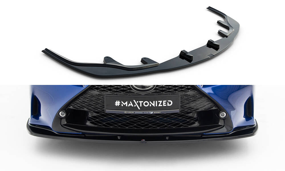 Maxton Design Street+ Spoilerlippe Front Ansatz V.1 passend für Lexus RC Mk1 schwarz Hochglanz