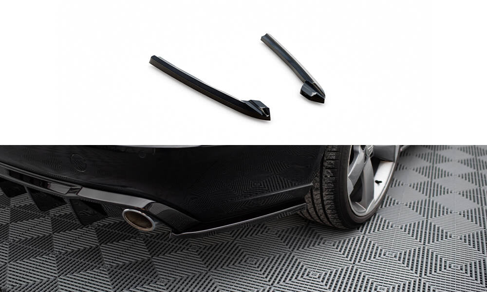 Maxton Design Heck Ansatz Flaps Diffusor V.3 passend für Audi A6 Avant / Limousine C7 schwarz Hochglanz