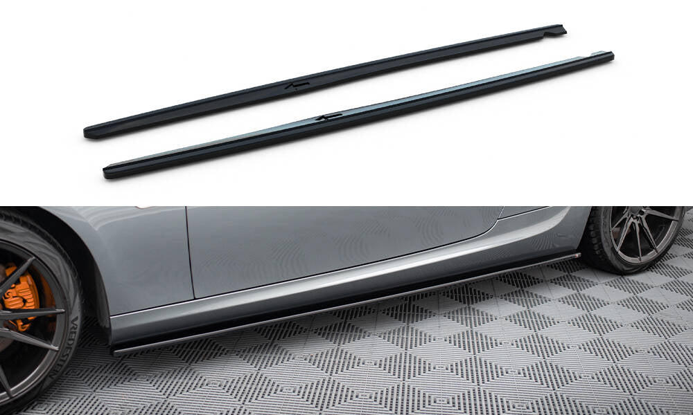 Maxton Design Street+ Seitenschweller Leisten passend für BMW 3er E92 M-Paket schwarz Hochglanz