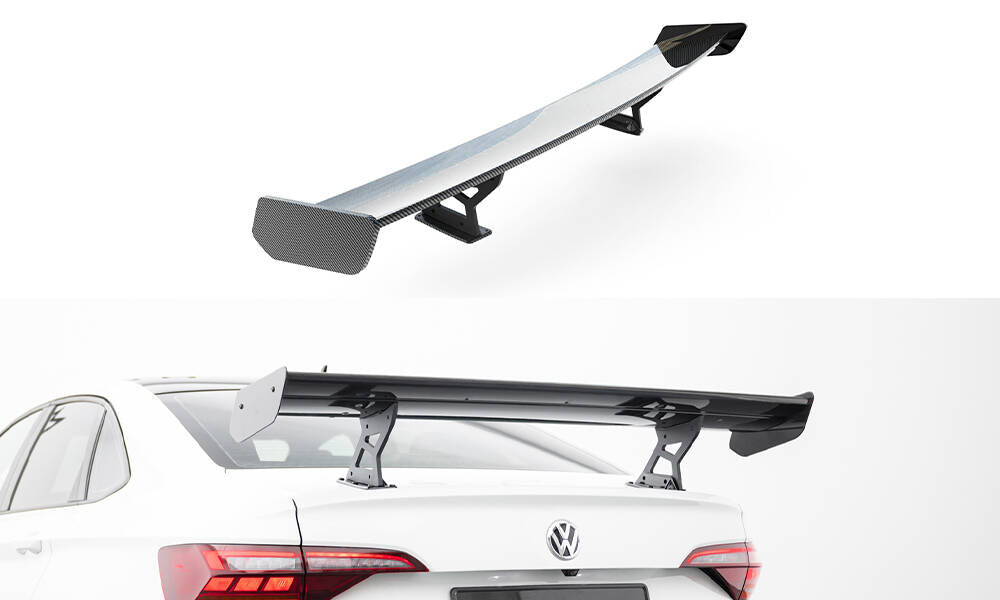 Maxton Design Carbon Spoiler With Internal Brackets Uprights VW Jetta GLI Mk7 für Volkswagen Jetta Mk7
