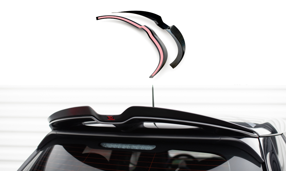 Maxton Design Spoiler CAP V.2 passend für Mini Cooper S John Cooper Works F56 / F56 Facelift schwarz Hochglanz