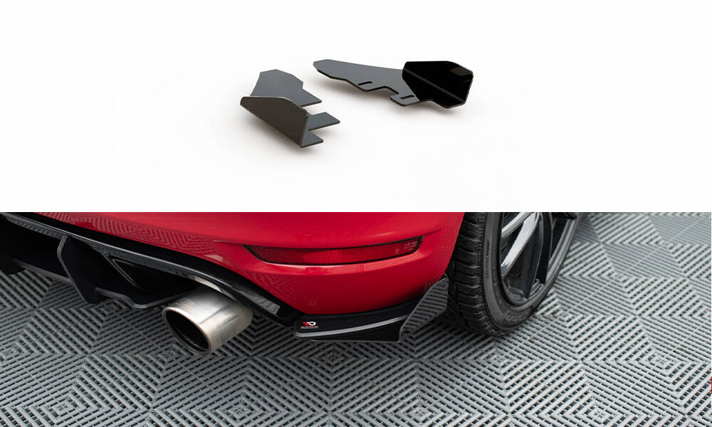 Maxton Design Hintere Seiten Flaps passend für VW Golf GTI Mk6 schwarz Hochglanz