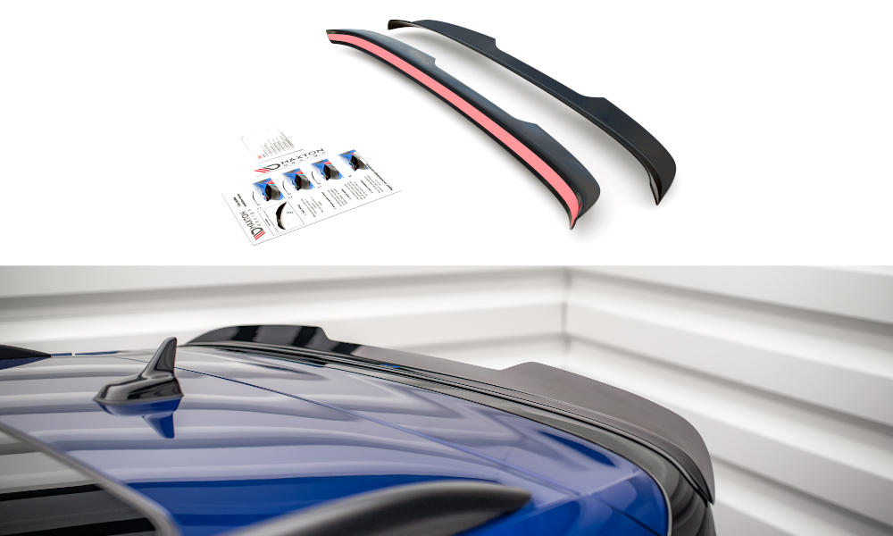 Maxton Design Spoiler CAP passend für VW Tiguan R / R-Line Mk2 Facelift schwarz Hochglanz