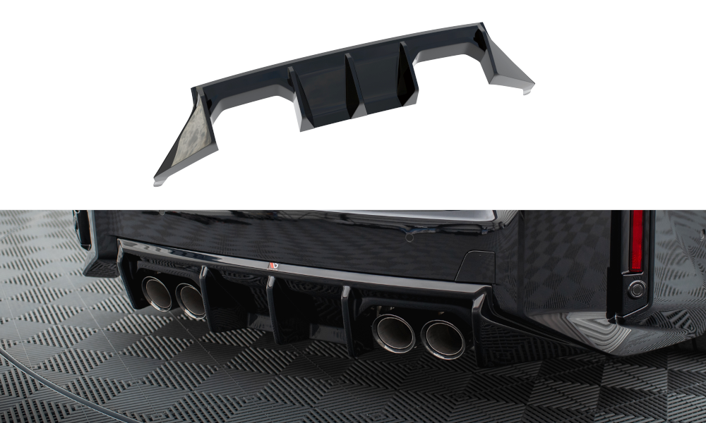 Maxton Design Diffusor Heck Ansatz V.1 passend für BMW M2 G87 schwarz Hochglanz