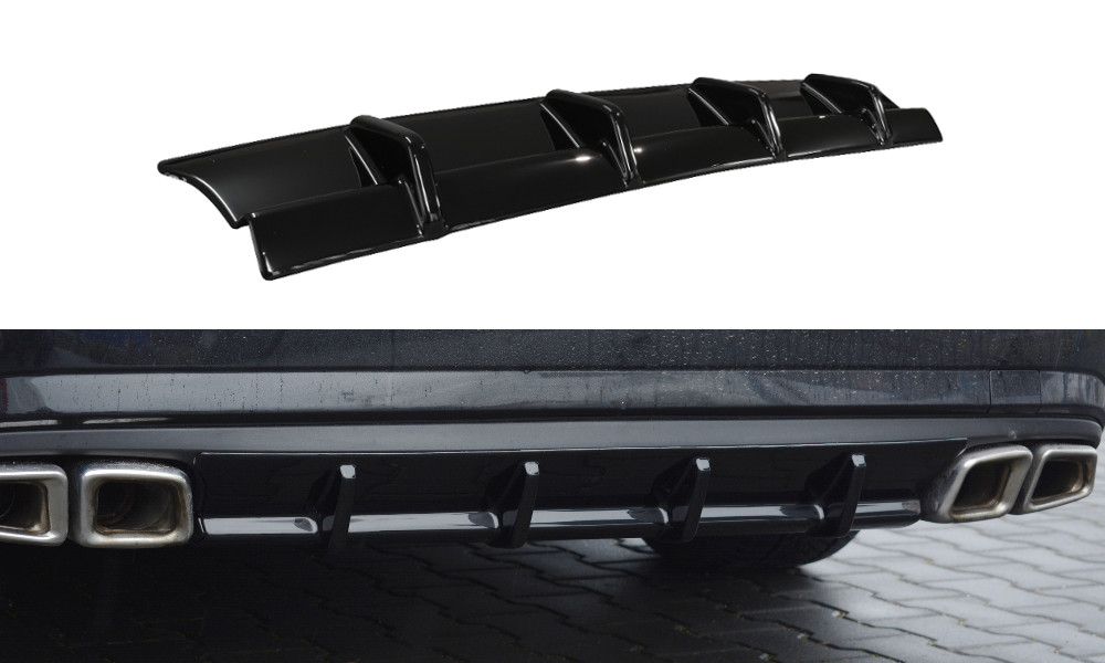Maxton Design Diffusor Heck Ansatz passend für Mercedes E63 AMG W212 schwarz Hochglanz