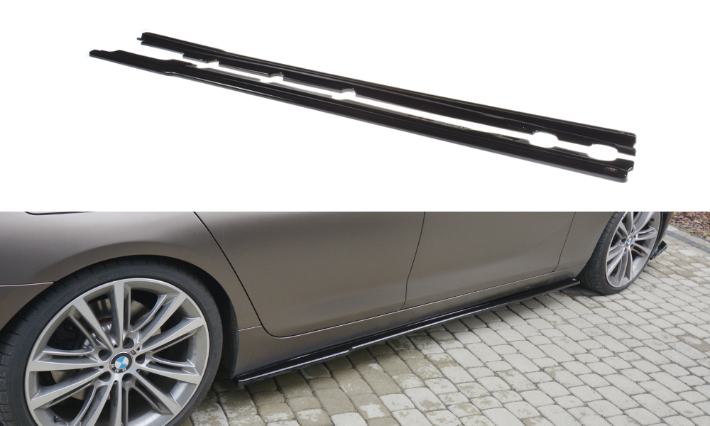 Maxton Design Street+ Seitenschweller Leisten passend für BMW 6er GRAN COUPÉ schwarz Hochglanz