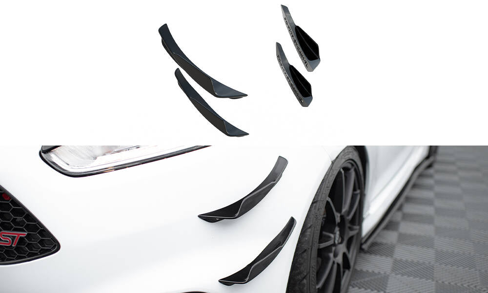 Maxton Design Stoßstangen Flaps Wings vorne Canards passend für Ford Fiesta 7 ST Facelift
