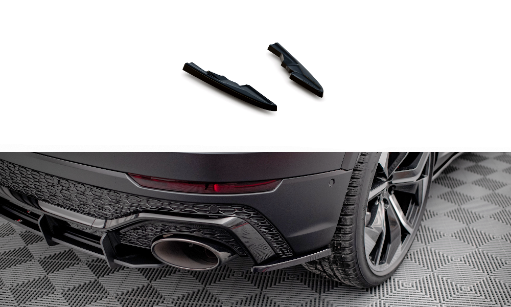 Maxton Design Heck Ansatz Flaps Diffusor passend für Audi RSQ8 Mk1 schwarz Hochglanz