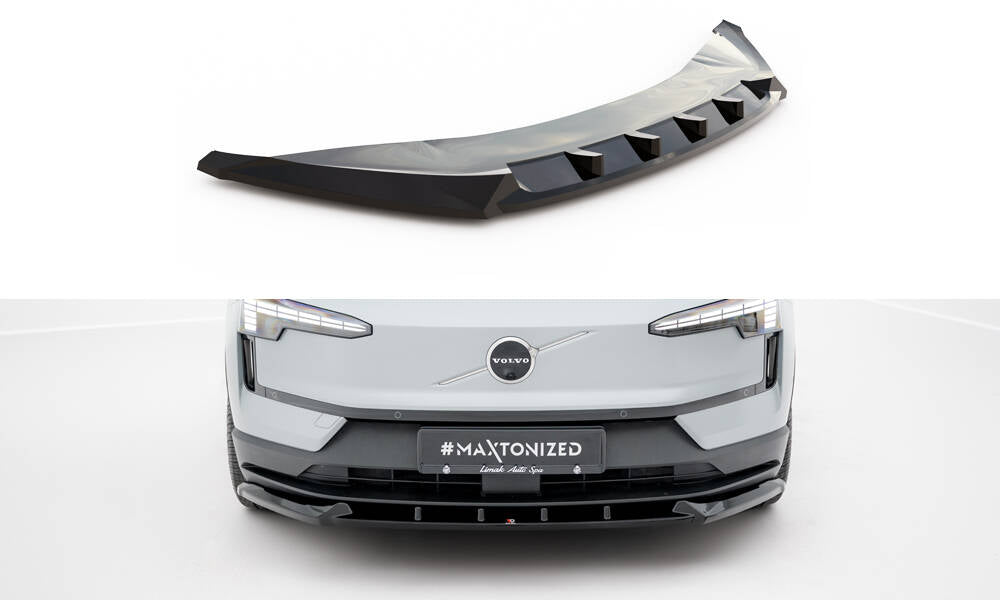 Maxton Design Street+ Spoilerlippe Front Ansatz passend für Volvo EX30 Mk1 schwarz Hochglanz