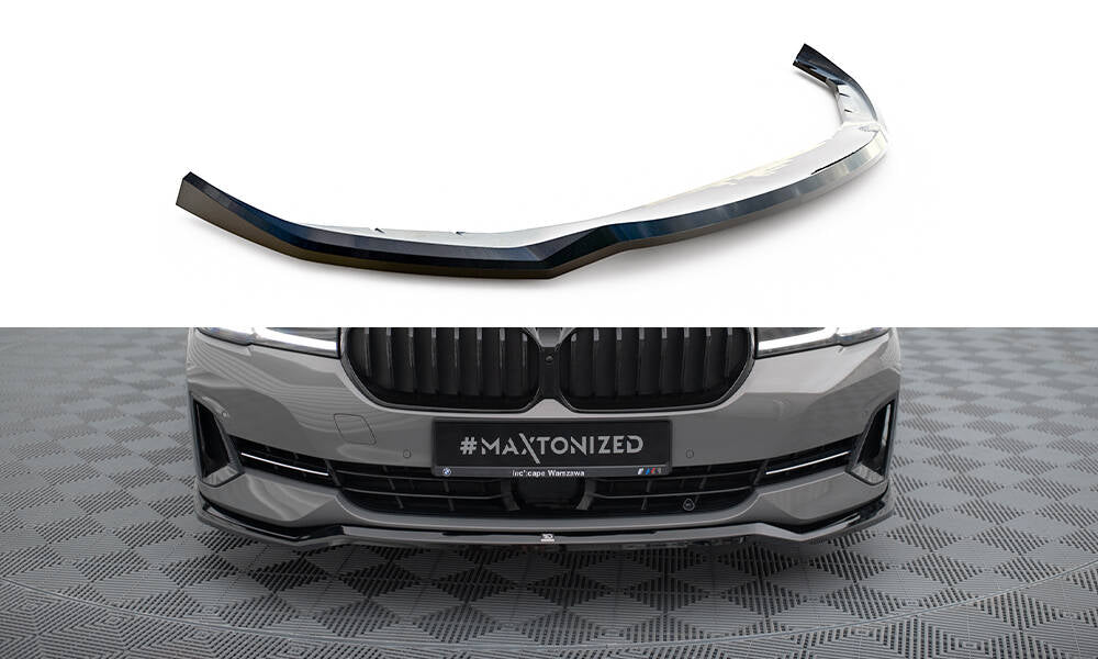 Maxton Design Street+ Spoilerlippe Front Ansatz V.2 passend für BMW 5er G30 / G31 Facelift schwarz Hochglanz