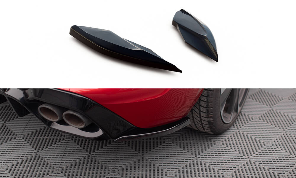 Maxton Design Heck Ansatz Flaps Diffusor V.2 passend für Cupra Leon Hatchback Mk1 schwarz Hochglanz