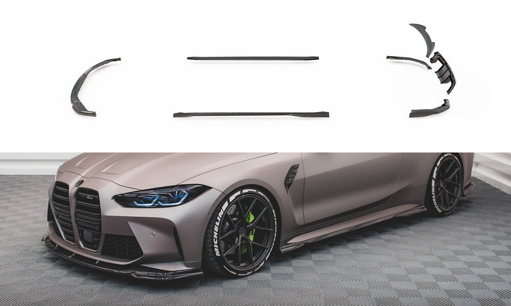Maxton Design Set of Carbon Fiber Splitters BMW M4 G82 schwarz matt für BMW