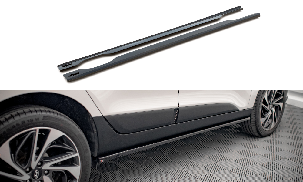 Maxton Design Street+ Seitenschweller Leisten passend für Hyundai ix35 Mk1 schwarz Hochglanz