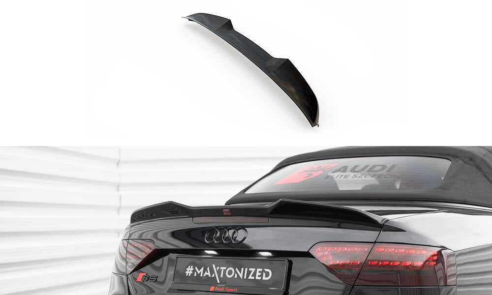 Maxton Design Spoiler CAP 3D passend für Audi S5 / A5 S-Line Cabrio 8T schwarz Hochglanz