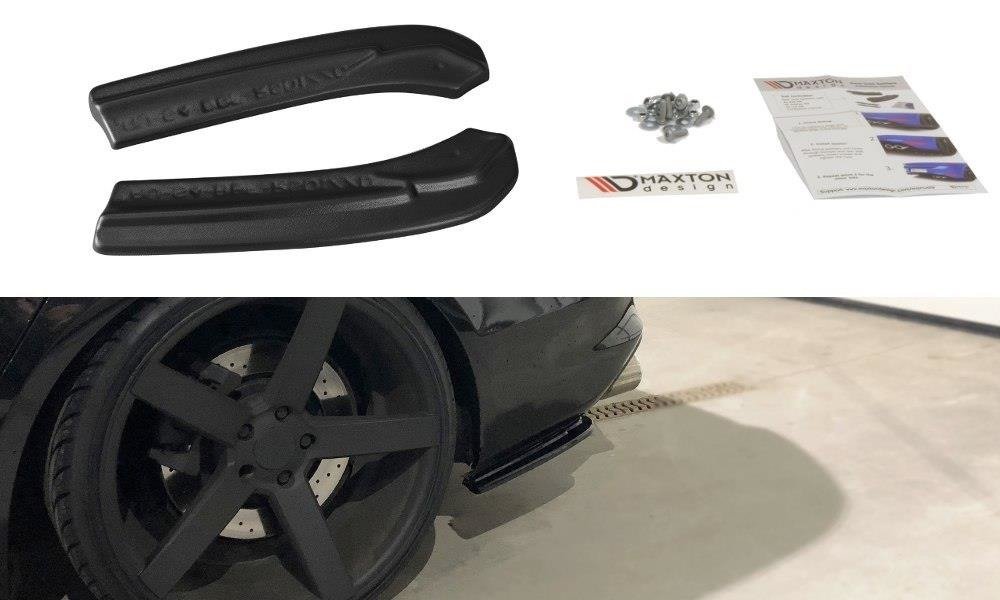 Maxton Design Heck Ansatz Flaps Diffusor passend für Audi S4 B8 FL schwarz Hochglanz