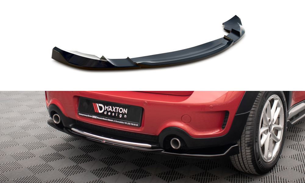 Maxton Design Heckansatz Mini Cooper Countryman R60 Facelift schwarz Hochglanz für Mini Countryman R60 Facelift