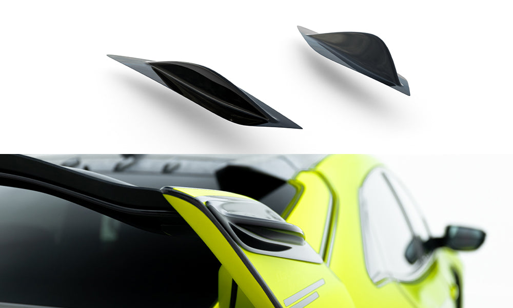Maxton Design Spoiler Seiten Erweiterung Honda Civic Type-R Mk10 / Mk10 Facelift schwarz Hochglanz für Honda Civic Mk10 Facelift